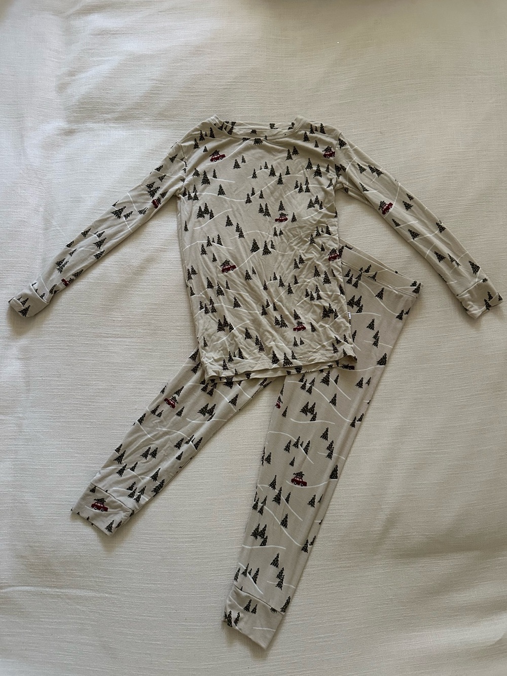Brave Little Ones Christmas Tree Truck Bamboo Pajama Set